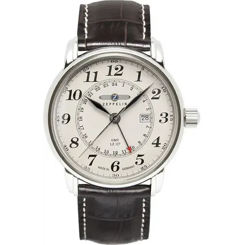 Zeppelin 7364-5: Orologio Automatico Con Quadrante Cream E Cuore Aperto