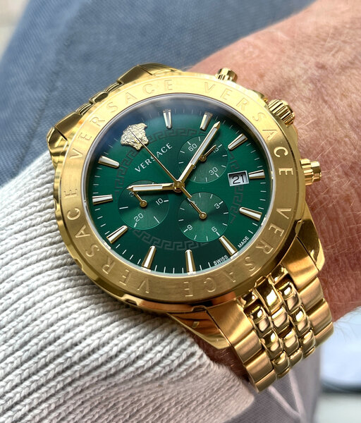 Versace Versace VEV600619 Chrono Signature Herrenuhr Gold 44 mm