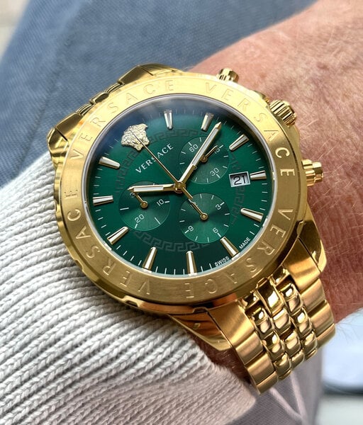 Versace Versace VEV600619 Chrono Signature men's watch gold 44 mm