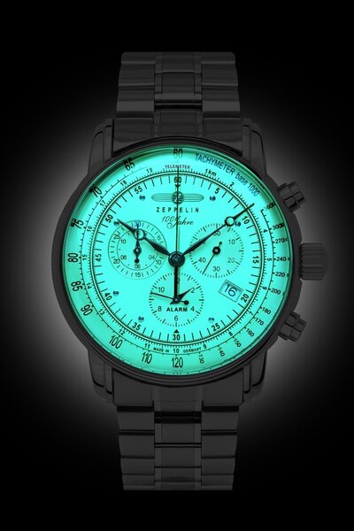 Zeppelin Zeppelin 8680MB-3 100 Jahre Zeppelin chronograaf horloge 42 mm
