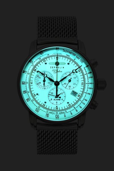 Zeppelin Zeppelin 8680M-3 100 Jahre Zeppelin chronograaf horloge 42 mm