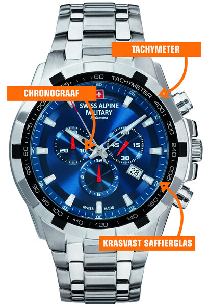 Swiss Alpine Military Swiss Alpine Military 7043.9235 Herrenuhr 46 mm Saphirglas