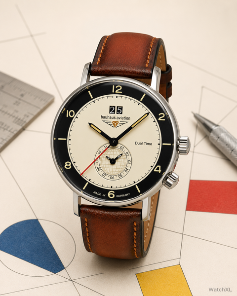 Bauhaus Bauhaus 2446-2 Aviation Vintage Pilot watch, 41 mm