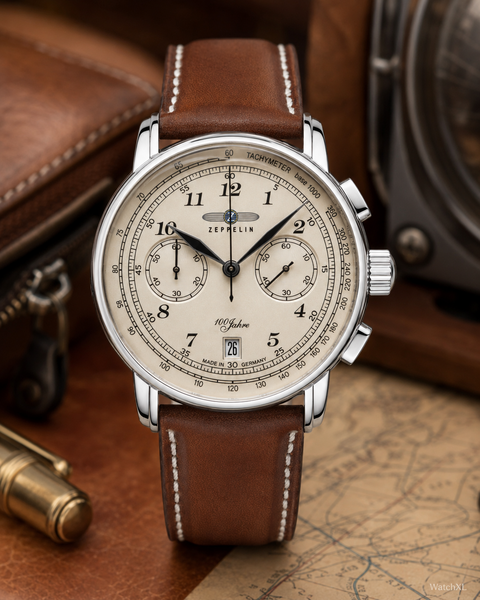 Zeppelin Zeppelin 7674-6 100 Years of Zeppelin chronograph watch, 42 mm