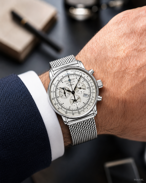 Zeppelin Zeppelin 7680M-1 100 Jahre Zeppelin chronograaf horloge 42 mm