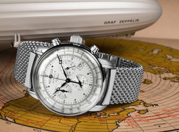 Zeppelin Zeppelin 7680M-1 100 Jahre Zeppelin chronograaf horloge 42 mm