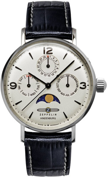 Zeppelin Zeppelin 8075-5 LZ 129 Hindenburg Moon Phase watch, 36 mm