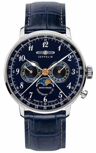 Zeppelin Zeppelin 7036-3 LZ 129 Hindenburg Moon Phase watch, 40 mm