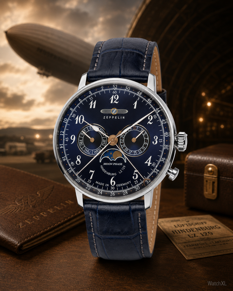 Zeppelin Zeppelin 7036-3 LZ 129 Hindenburg Mondphase horloge 40 mm