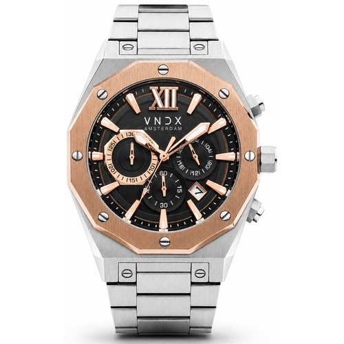 VNDX Wise Man Steel Silver Rose Gold MS11885-TR watch