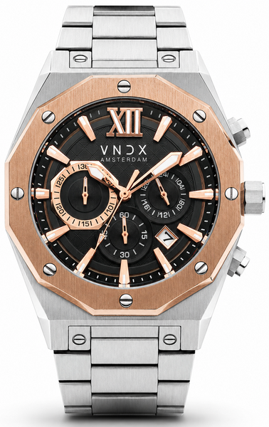 VNDX Amsterdam VNDX Wise Man Steel Silver Rose Gold MS11885-TR watch
