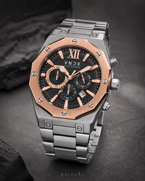 VNDX Amsterdam VNDX Wise Man Stahl Silber Rose Gold MS11885-TR Uhr