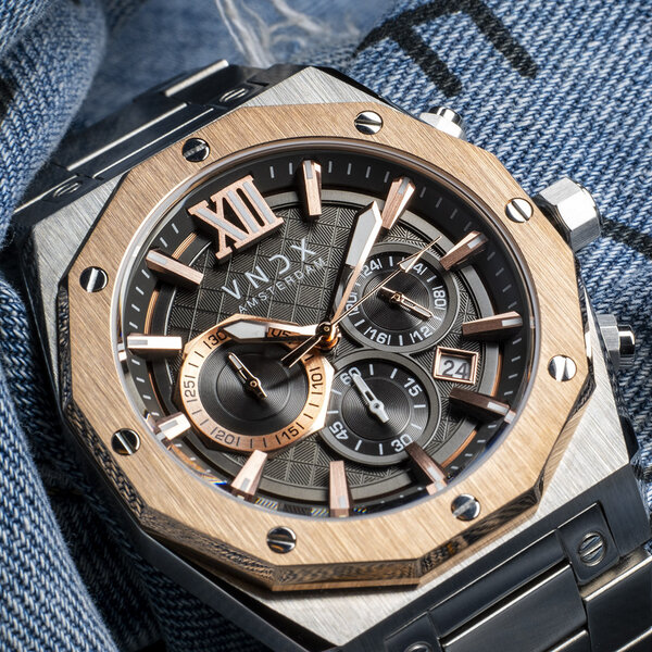 VNDX Amsterdam VNDX Wise Man Steel Silver Rose Gold MS11885-TR watch
