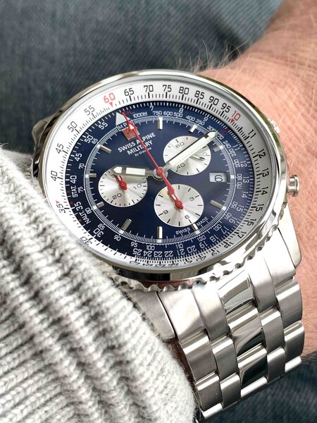 Swiss Alpine Military Swiss Alpine Military 7078.9135 chronograph men's watch 45 mm