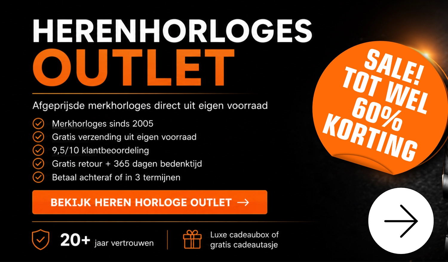 Herenhorloge outlet horloge sale