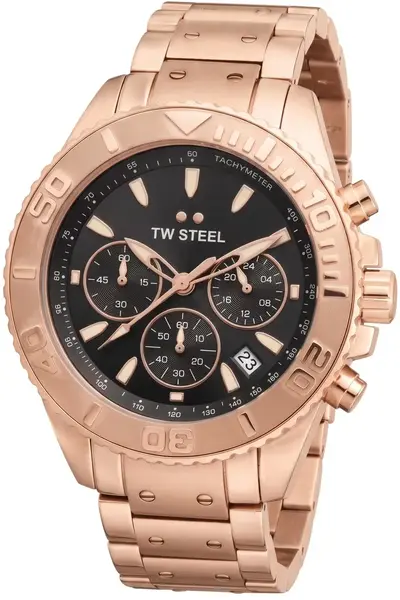 TW Steel TW Steel TWVA12 Vanceur Diver Rose Noir chronograaf horloge