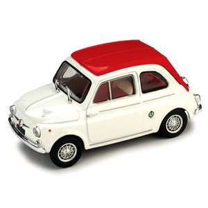 Fiat 595SS Abarth 1964 Wit-Rood 1:43