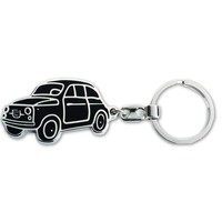 Fiat 500 sleutelhanger Zwart.