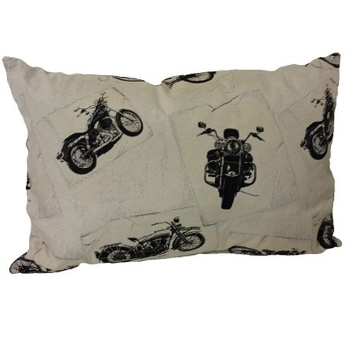 Harley Davidson witte sierkussen 60x40 cm