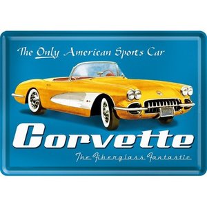 Corvette 1959 metalen kaart