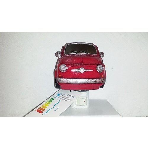 Fiat 500 nachtlamp met ledverlichting stekker Fiat 500 nachtlamp met ledverlichting stekker