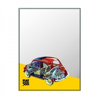 Wandspiegel Fiat 500 Skelet