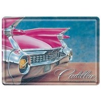 Roze Cadillac metalen wandplaat