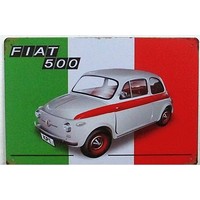 Fiat 500 Metalen wandplaat