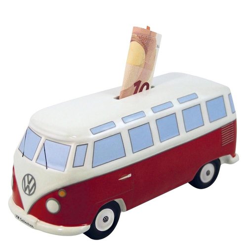 Volkswagen T1 bus klassiek rode spaarpot Volkswagen T1 bus klassiek rode spaarpot