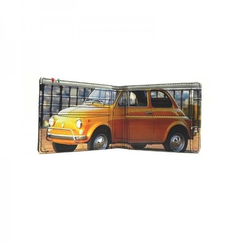 Fiat 500 zwart/gele portemonnee