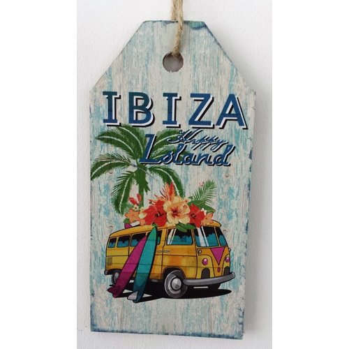 Ibiza Happy Loland bus houten tekstbord small