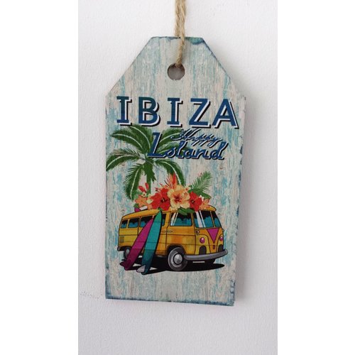 Ibiza Happy Loland bus houten tekstbord small