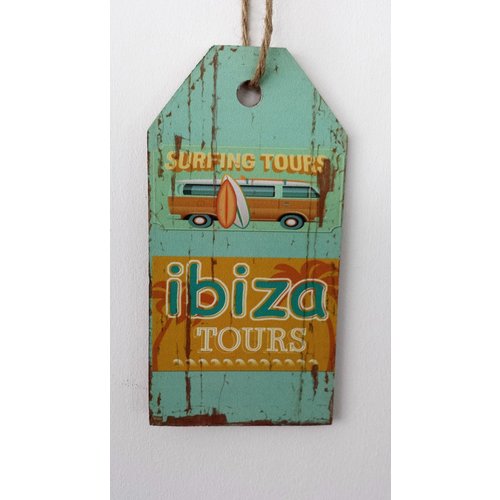 Ibiza Surfing Tours bus houten tekstbord small