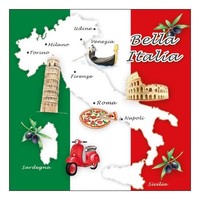 Bella Italia papieren servetten 33x33 cm