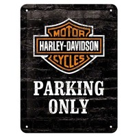 Harley Davidson Parking Only metalen kaart 20x15 cm