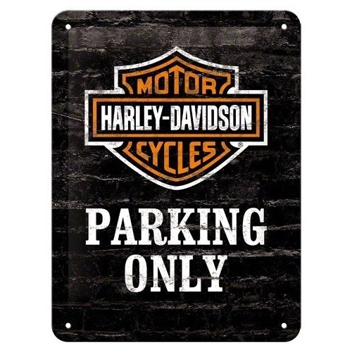 Harley Davidson Parking Only metalen kaart 20x15 cm