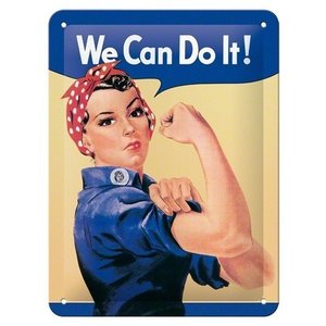 We Can Do it! metalen plaat 20x15 cm