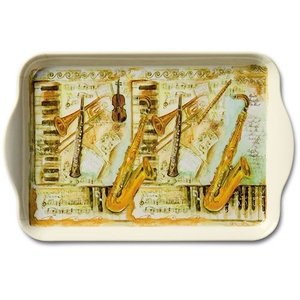 Dienblad met muzikale instrumenten 13x21 cm