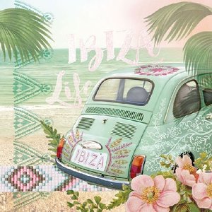 Fiat 500 Ibiza Life papieren servetten