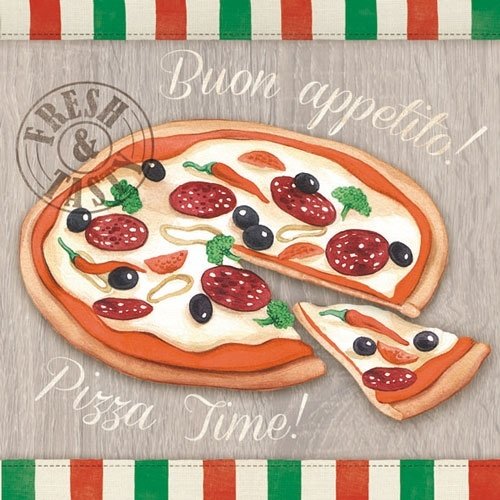 Fresh Pizza papieren servetten Fresh Pizza papieren servetten