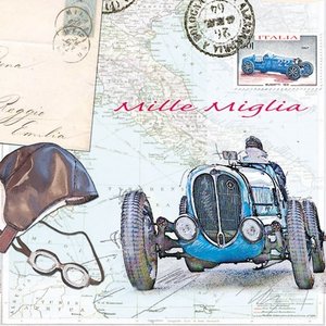 Mille Miglia papieren servetten 33x33 cm Mille Miglia papieren servetten 33x33 cm