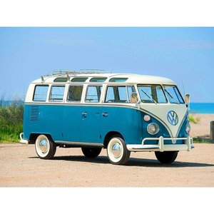Volkswagen T1 bus blauwe Diamond Painting 40x50 cm