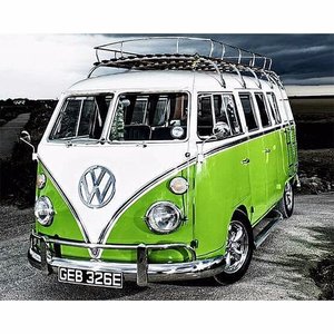 Volkswagen T1 Diamant Painting groen 40x50 cm