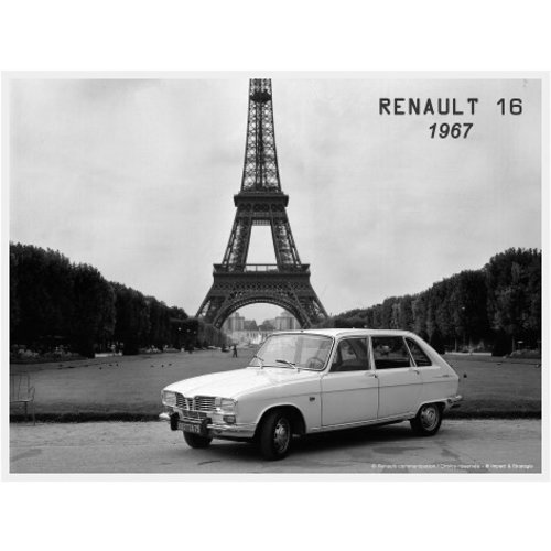Renault R16 1967 Tour Eiffel metalen wandplaat