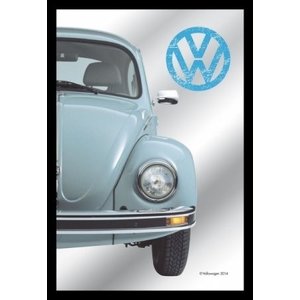 VW Spiegel blauwe Kever