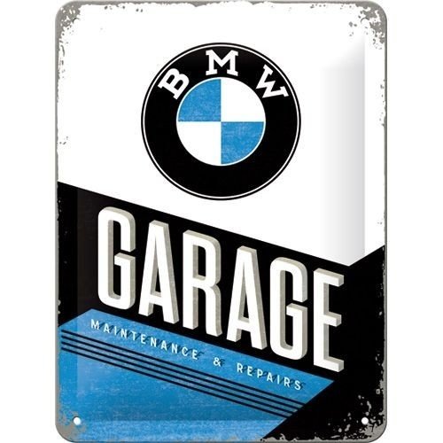 BMW BMW Garage Nostalgic Art Metallwandplatte im Relief 15 x 20 cm