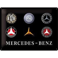 Mercedes Logo Evolution metalen plaat 30x40 cm