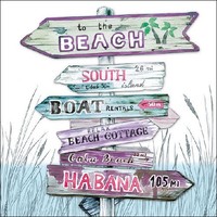 Ambiente Servetten Road Signs Bleu 33x33cm 20st