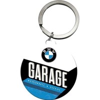 BMW Garage ronde metalen sleutelhanger Ø 4 cm