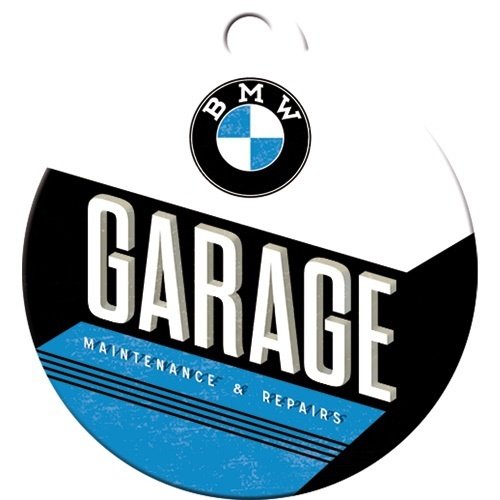 BMW Garage ronde metalen sleutelhanger Ø 4 cm